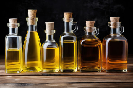 Various Types of Cooking Oil in Minimal Style AI Generatedの素材