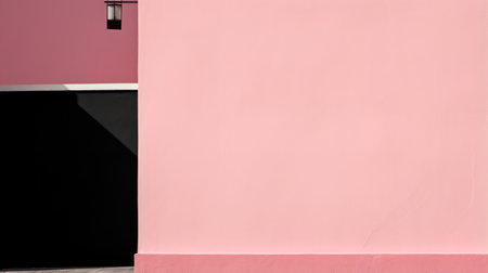 Abstract Black and White Graphs Against a Pink Wall AI Generatedの素材