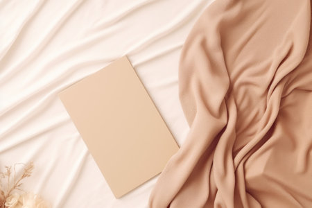 Stylish Feminine Accessories and Blank Paper Mockup AI Generatedの素材