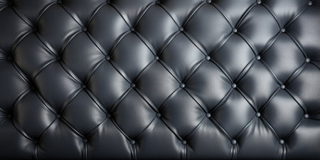 Luxury Furniture Background with Polished Texture and Black Buttons AI Generatedの素材