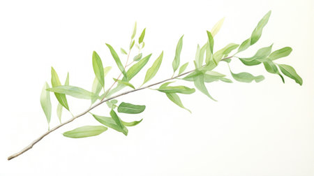 Watercolor Painting of Xyris Tennesseensis on White Surface AI Generatedの素材