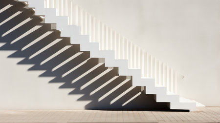 Minimalistic Architectural Detail with Hard Shadows AI Generatedの素材