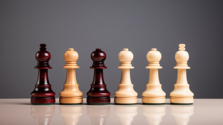 Minimalistic Chess Pawns on a Superb Clean Image AI Generatedの素材