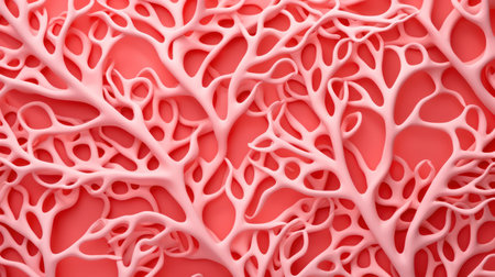 Vibrant Coral Background Pattern with Copy Space AI Generatedの素材