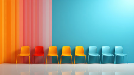 Colorful Communication Concept: Minimalistic and Superb Clean Image AI Generatedの素材