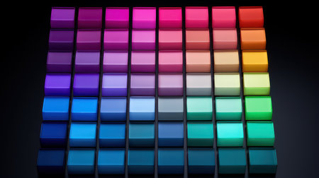 Minimalistic Superb Clean Digital Holographic Pixel Palette AI Generatedの素材