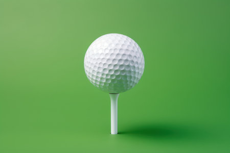 Close-up of Golf Ball on Tee AI Generatedの素材