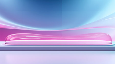 Abstract background with pink and blue colors. 3d rendering, 3d illustration. Generative AIの素材