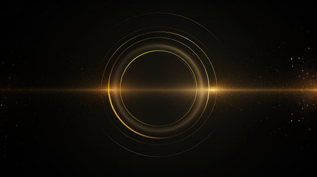 Abstract background with luminous swirling. Elegant glowing circle. Sparking particle. Space tunnel. Glossy jellyfish. Colorful ellipse. Glint sphere Generative AIの素材