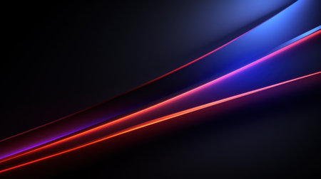 Neon lines abstract background. illustration. Futuristic design. Generative AIの素材
