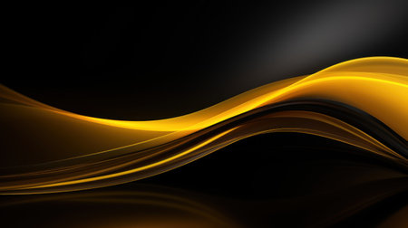 Abstract golden wavy background with copy space. illustration. Eps 10 Generative AIの素材