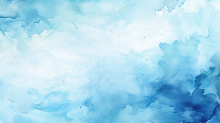 Abstract Blue Watercolor Background AI Generatedの素材