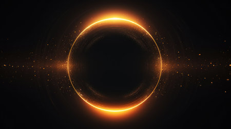 Abstract neon circle. Glowing spiral. Glowing spiral. Luminous shining neon lights cosmic abstract background. Sparking particle. Space tunnel. Glossy jellyfish. Colorful ellipse. Glint sphere Generative AIの素材