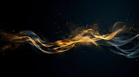 Abstract smoke on a dark background. illustration for your design. Generative AIの素材