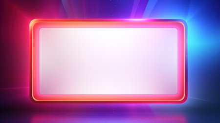 Abstract background with glowing neon frame. illustration. Eps 10. Generative AIの素材