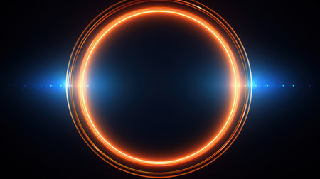 Abstract background. luminous swirling. Elegant glowing circle. Sparking particle. Space tunnel. Glossy jellyfish. Colorful ellipse. Glint sphere Generative AIの素材