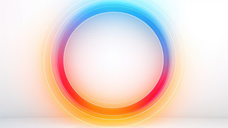 Colorful abstract background with ellipse. Illustration. Generative AIの素材
