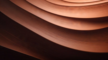 Abstract background of copper pipes. 3d rendering, 3d illustration. Generative AIの素材