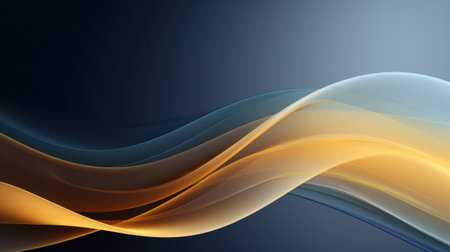 Abstract background with orange and blue waves. illustration for your design Generative AIの素材