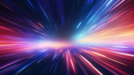 Abstract background. luminous swirling. Elegant glowing circle. Sparking particle. Space tunnel. Glossy jellyfish. Colorful ellipse. Glint sphere Generative AIの素材