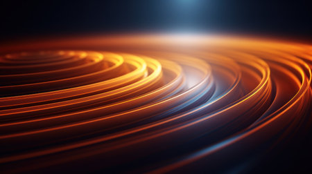 abstract background with smooth lines and bokeh, 3d render Generative AIの素材
