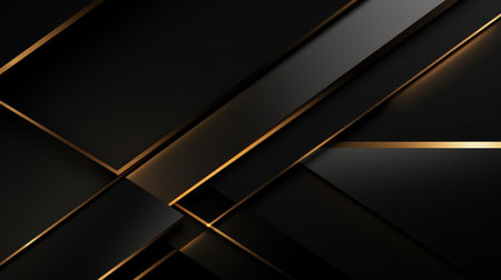 Abstract dark metallic background with golden lines. design eps 10 Generative AIの素材