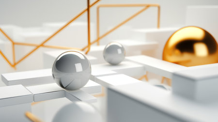golden egg on the white background. 3d render illustration. Generative AIの素材