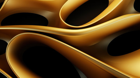 Abstract gold background. 3d rendering, 3d illustration. Generative AIの素材