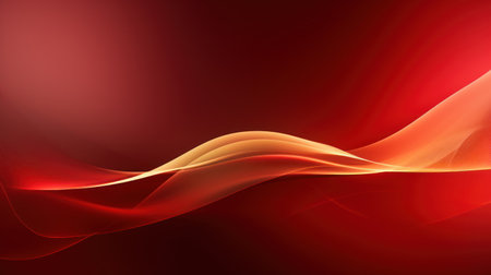 abstract background with red waves. illustration for your design. Generative AIの素材