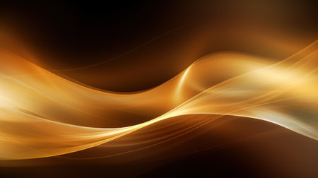 abstract background with smooth lines in yellow and brown colors for design Generative AIの素材