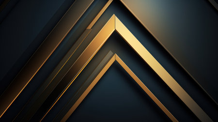 Abstract dark background with gold arrows. eps10 illustration. Generative AIの素材