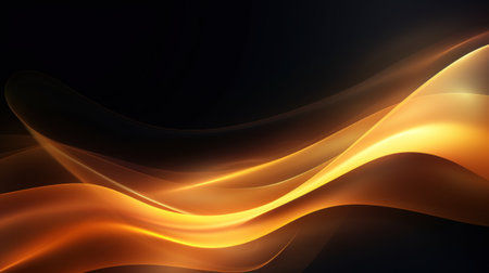 Abstract orange wavy background with smooth lines. illustration. Eps 10 Generative AIの素材