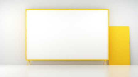 Blank billboard in the room. 3D rendering. Mock up Generative AIの素材