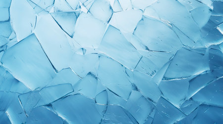 Cracked ice background. Abstract blue background. 3d rendering. Generative AIの素材