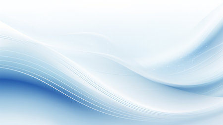 Cheerful Blue Snowy Winter Background with Copy Space AI Generatedの素材