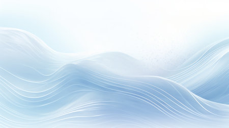 Cheerful Blue Snowy Winter Background with Copy Space AI Generatedの素材