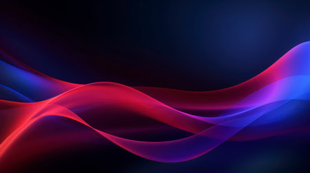 Abstract background with red and blue wavy lines. illustration. Generative AIの素材