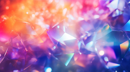 Abstract Rainbow Light Leaks Background with Creative Defocused Effect AI Generatedの素材