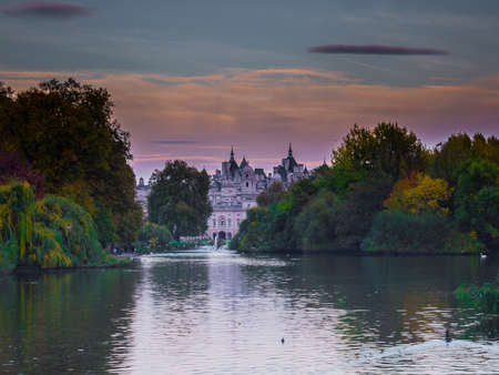 A castle in the middle of St James Park, London, UKのeditorial素材