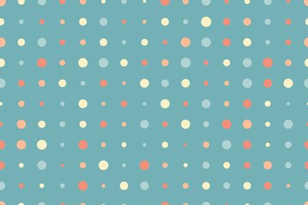 Seamless vector pattern or texture with colorful polka dots on white background for kids background, blog, web design, scrapbooks, party or baby shower invitations and wedding cards.のイラスト素材