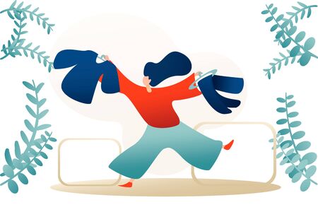Donation clothes concept vector illustration for banners and templates.の写真素材