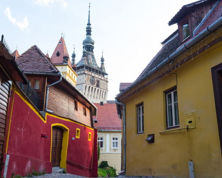 Sighisoara Clock Towerの写真素材