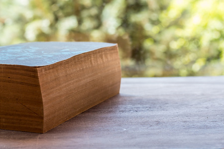 Book with blurry background