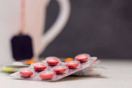 Pills and Teaの写真素材