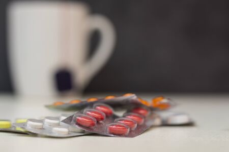 Pills and Teaの写真素材