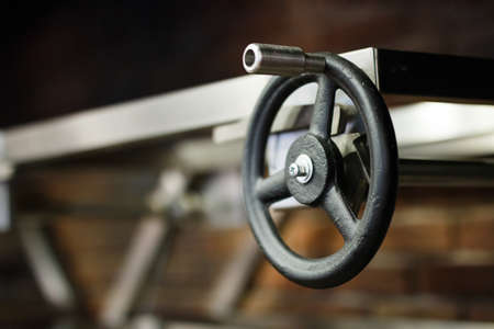 black faucet with handle in the interior of the restaurant and cafeの写真素材