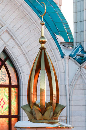 Qolsharif Mosque in Kazan Kremlin. Is the largest mosque in Russia and Europe and a symbol of...