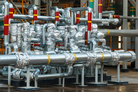 Fragment of the technological installation in the factory.の写真素材