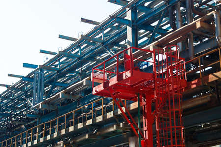 Industrial zone,The equipment of oil refining,Close-up of industrial pipelines of an oil-refinery plant,Detail of oil pipeline with valves in large oil refinery.の写真素材
