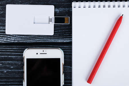 Corporate Stationery, Branding Mock-up, deep shadows, with clipping path, isolated, changeable background.の写真素材